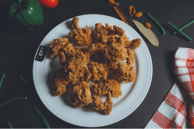 a plate of fried chicken