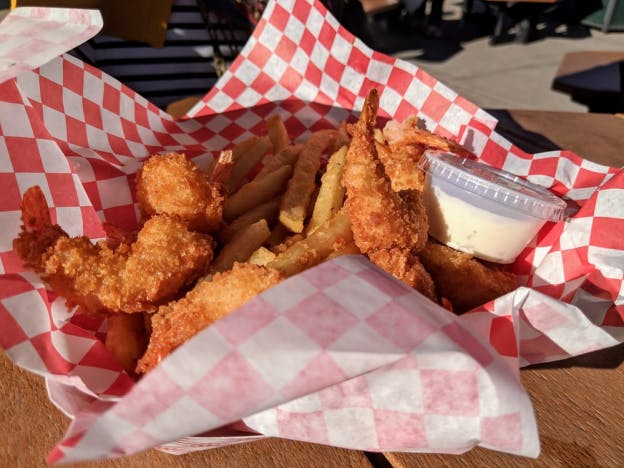 fried chicken with French dip