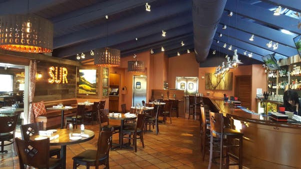  Interior of a fine dining restaurant in Carmel