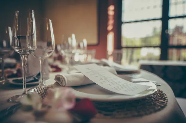 a table at a restaurant