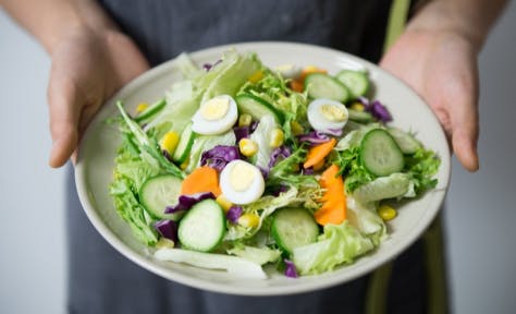 fresh salad with organic ingredients