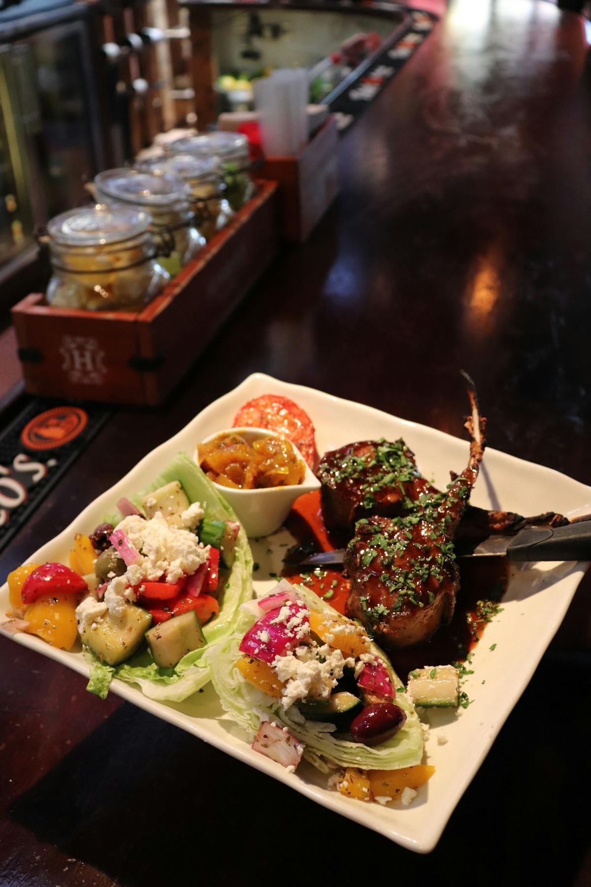 a plate of food on a table