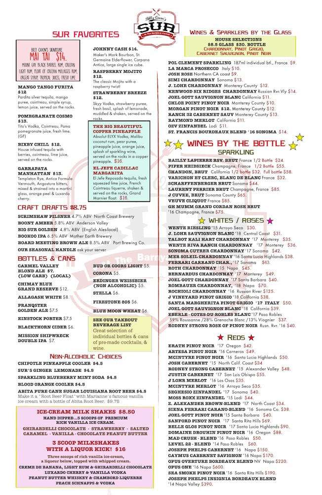 Menus Sur Carmel in Carmel by the Sea, CA