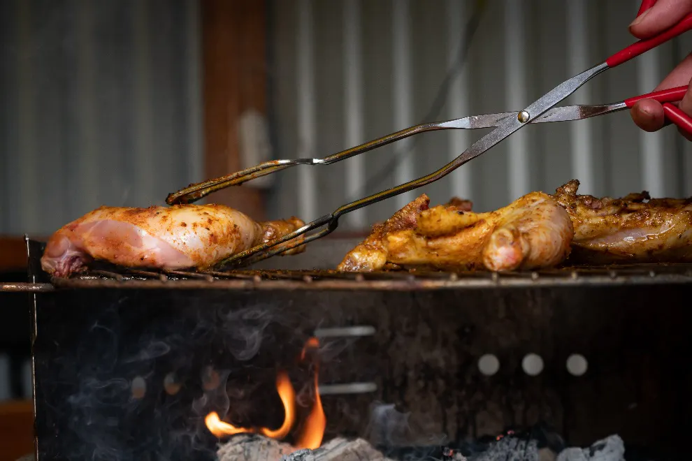 Chicken on a grill