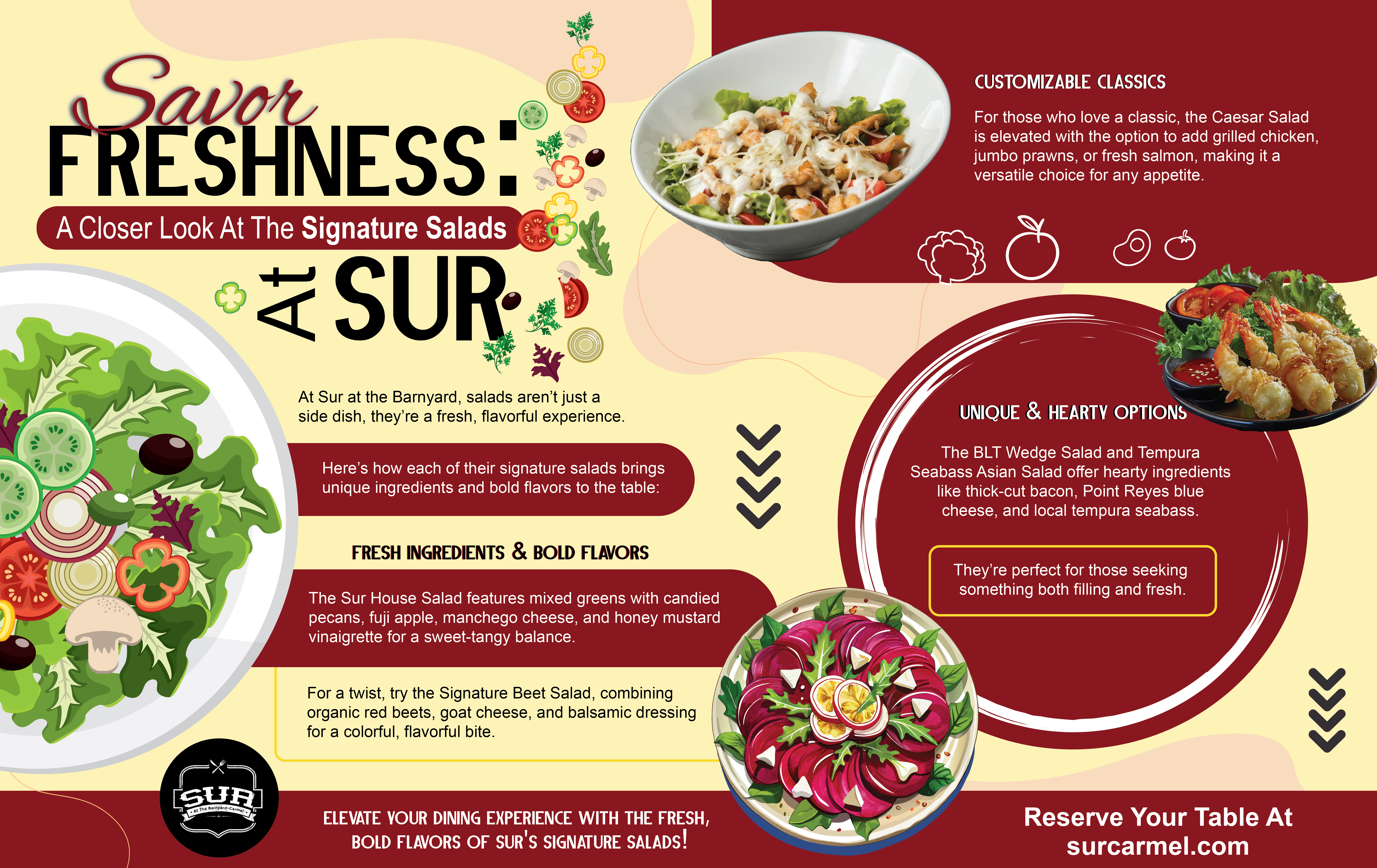 Savor Freshness: A Closer Look At Signature Salads At SUR