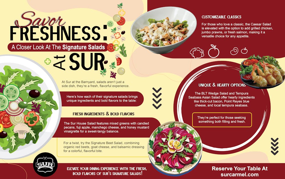 Savor Freshness: A Closer Look At Signature Salads At SUR