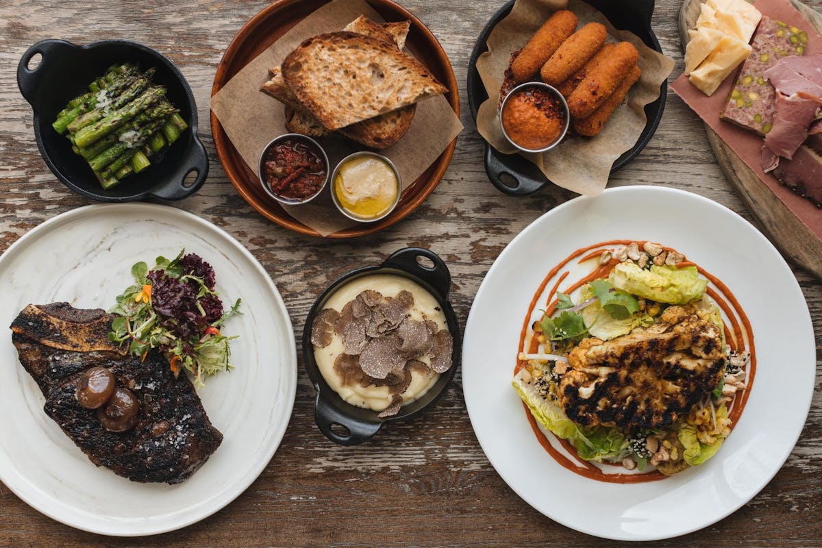 a bunch of food on a plate