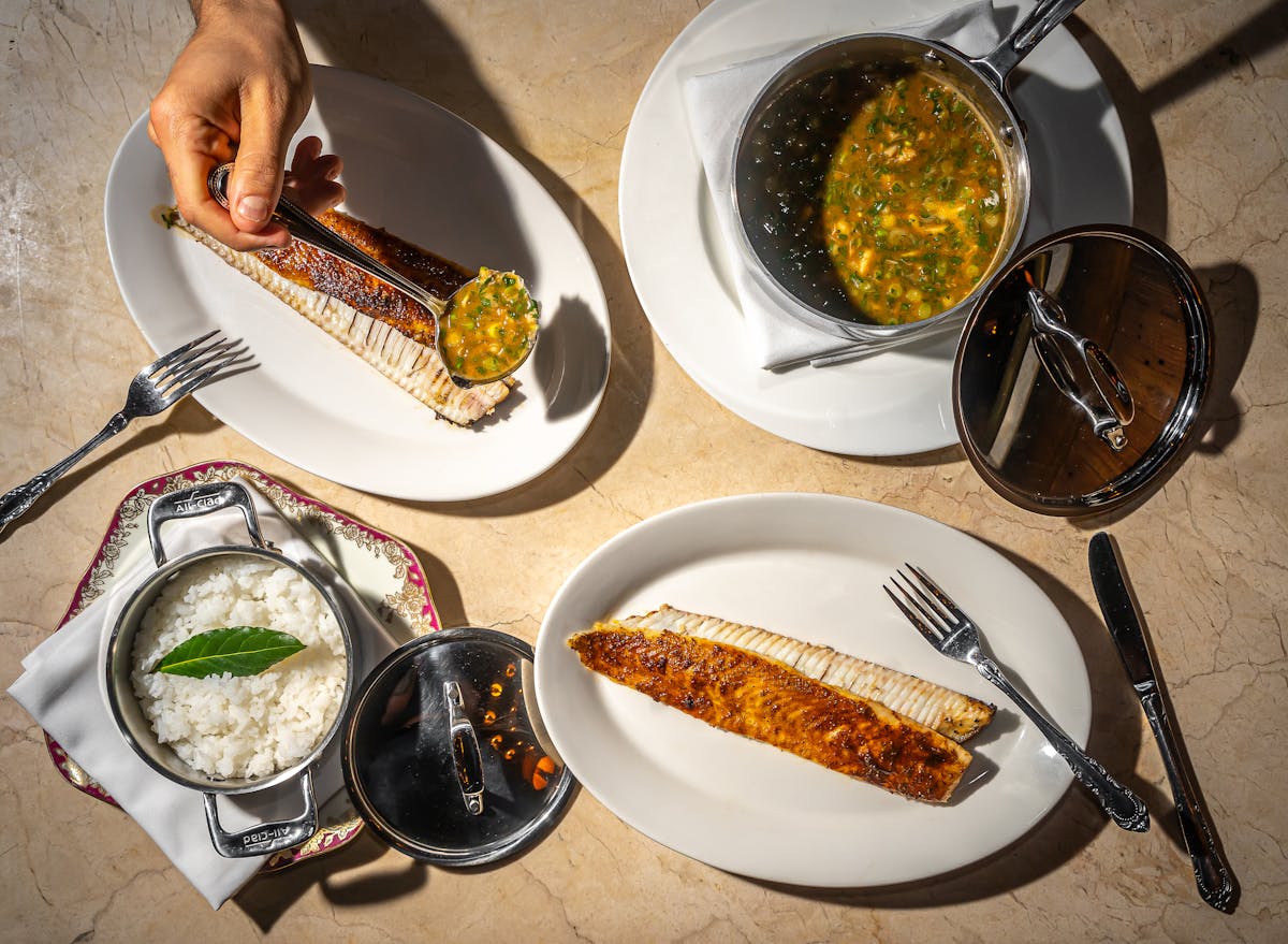 a plate of food on a table