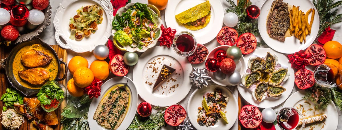 a table topped with different types of food on a plate