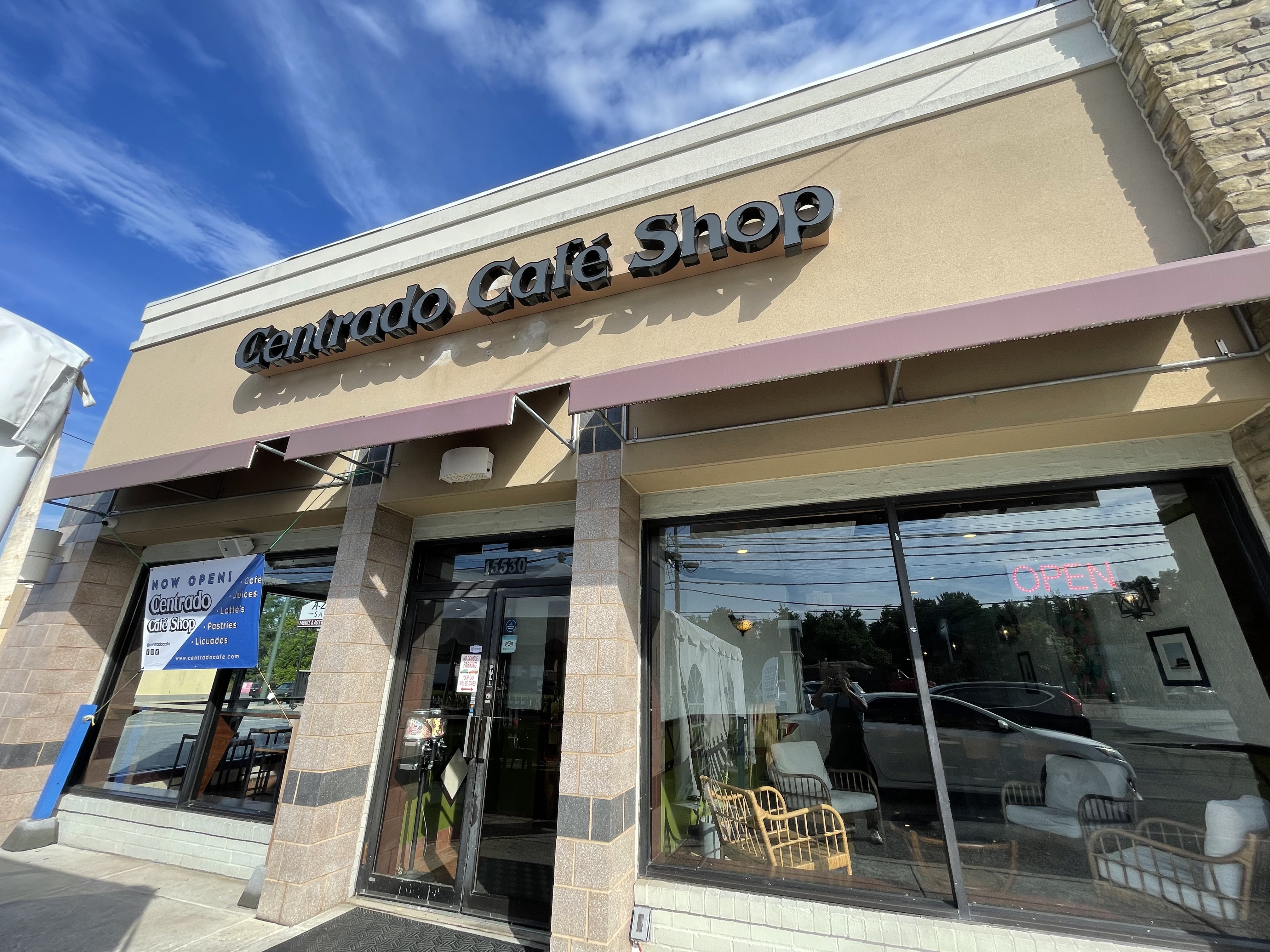 a store front at day