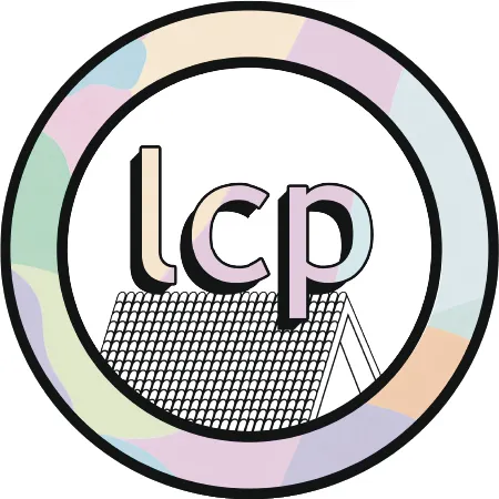 a logo with text on it