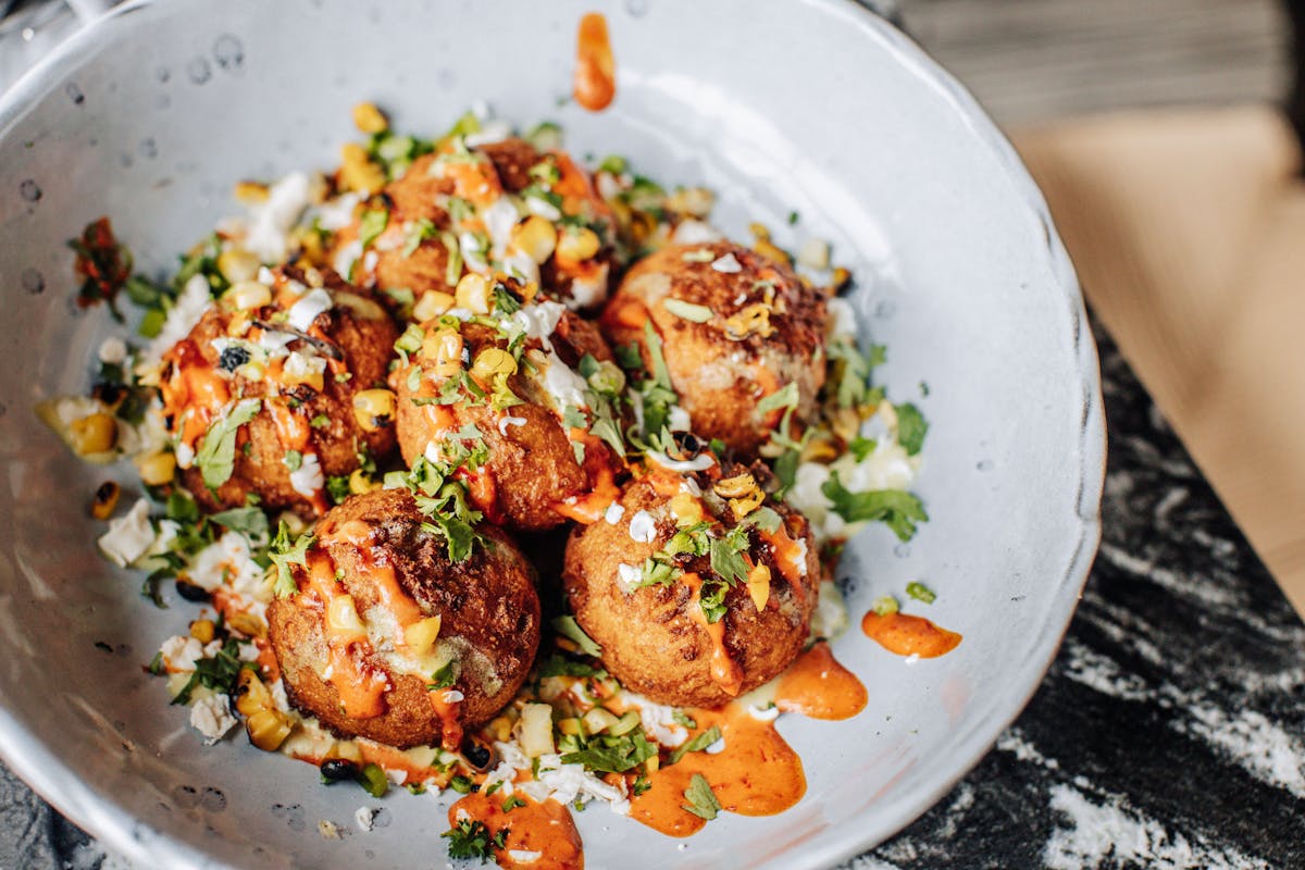 a bowl of food on a plate