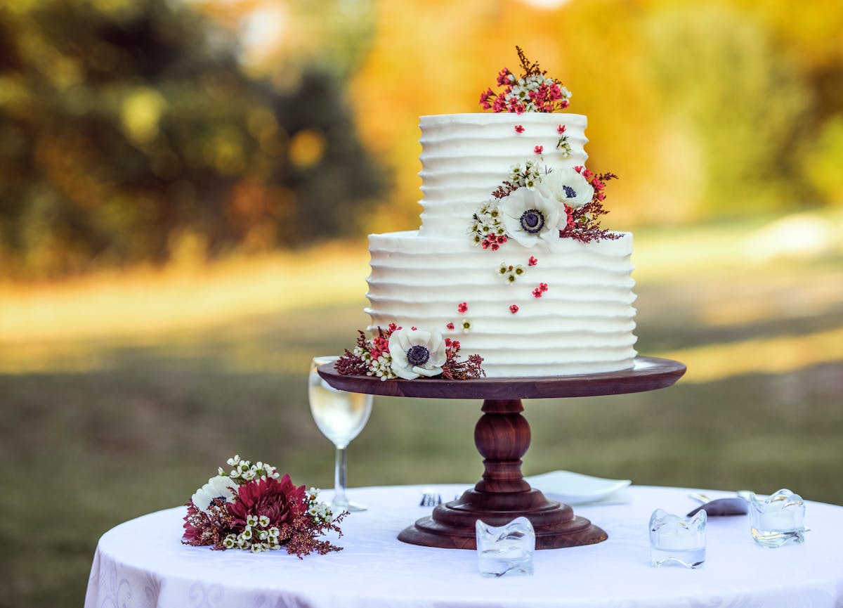 a cake made to look like a flower