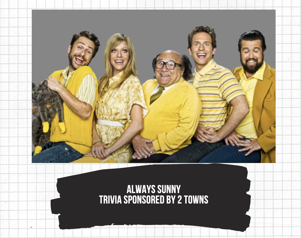 Charlie Day, Kaitlin Olson, Glenn Howerton, Rob McElhenney posing for the camera