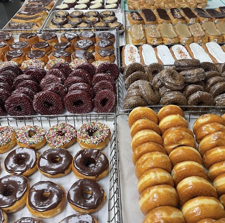 many different kinds of donuts