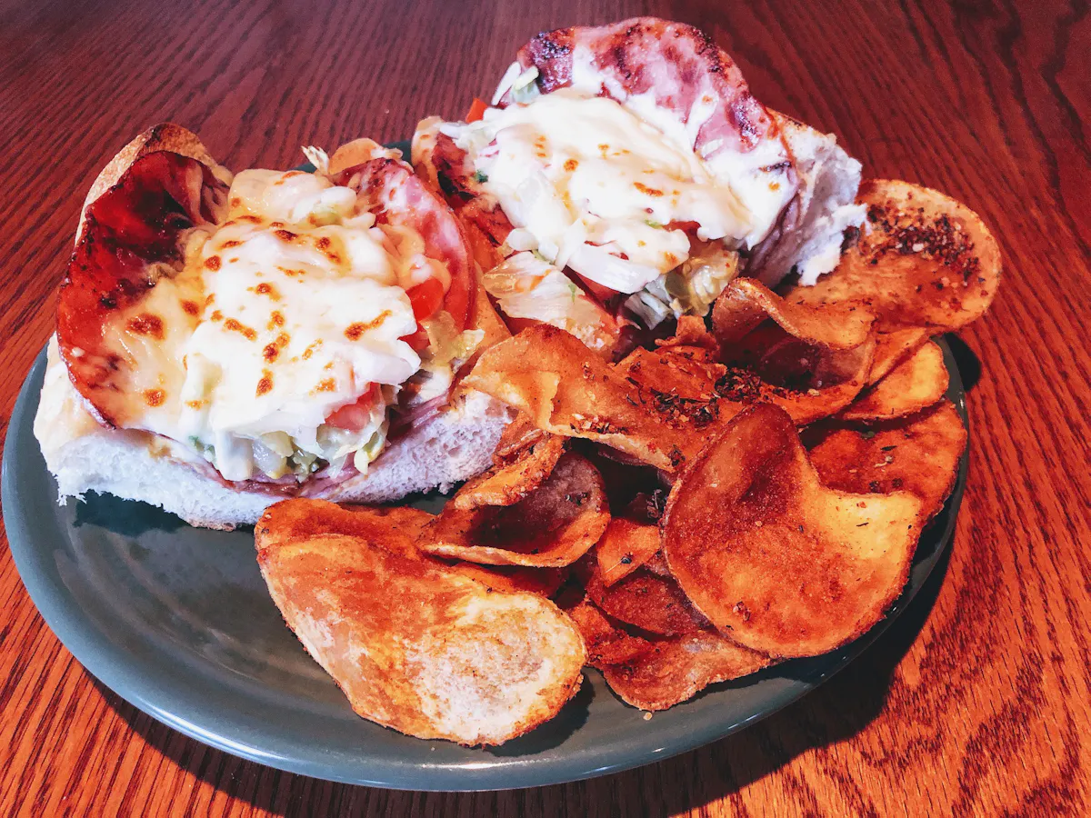 a plate of food on a table