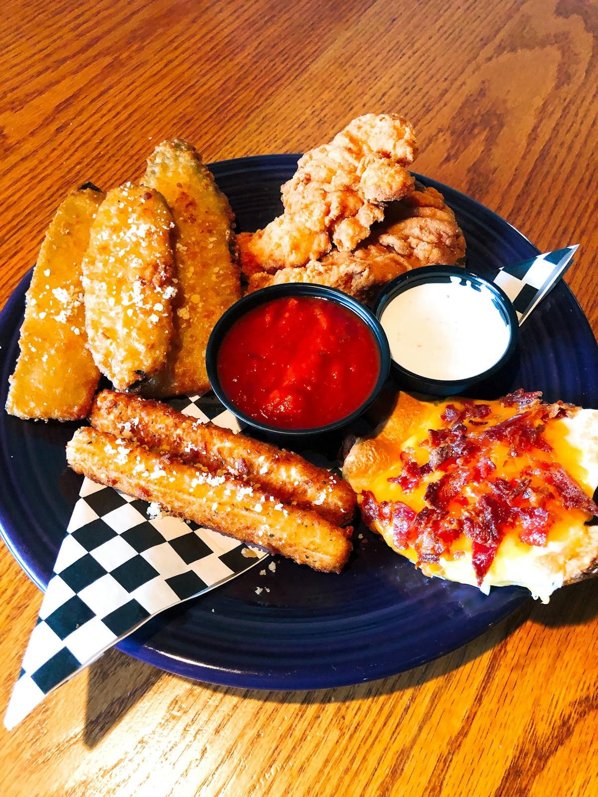 a plate of food on a table