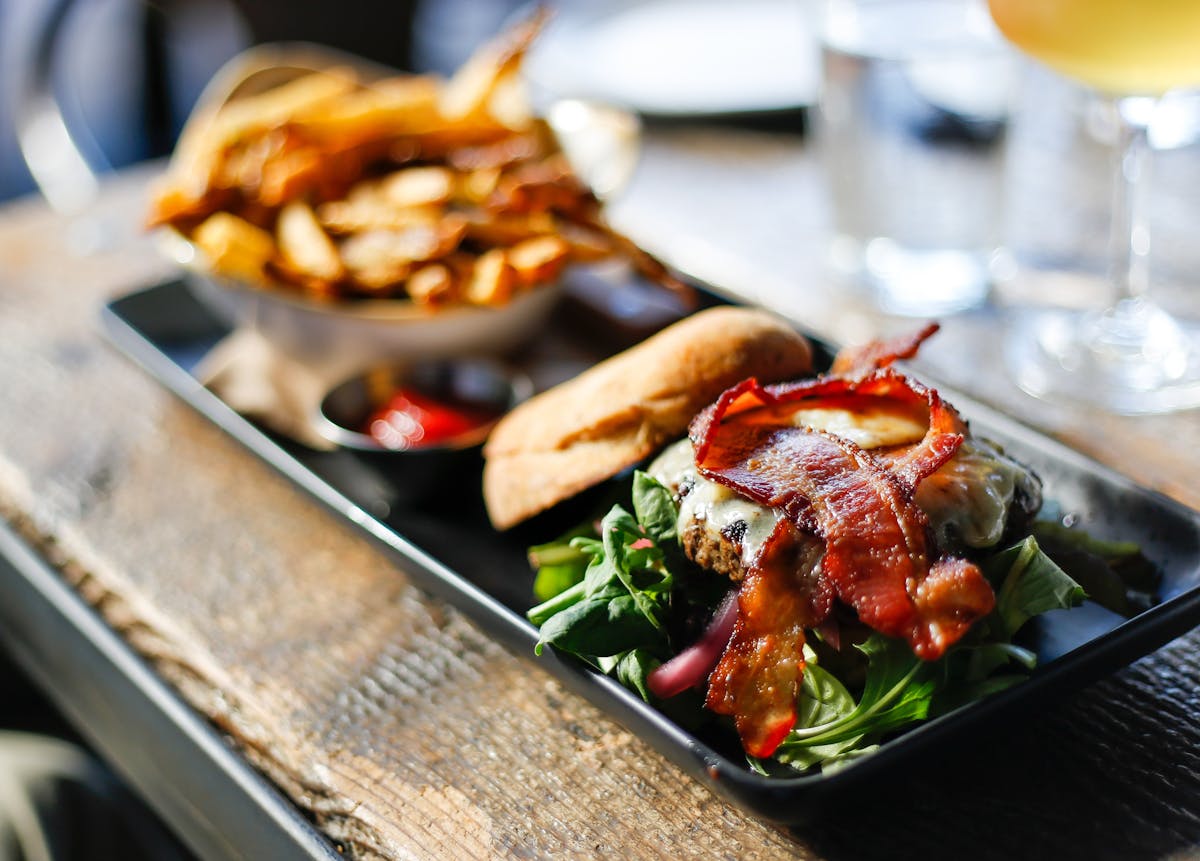a tray of food