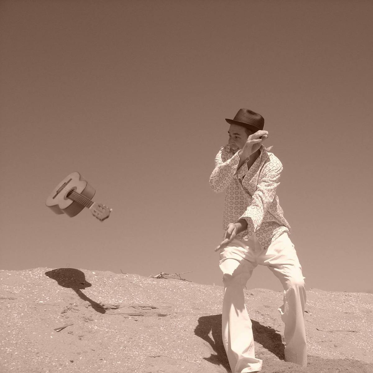 a person standing on a beach