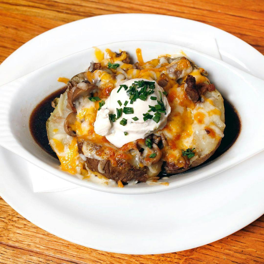 a plate of food on a table