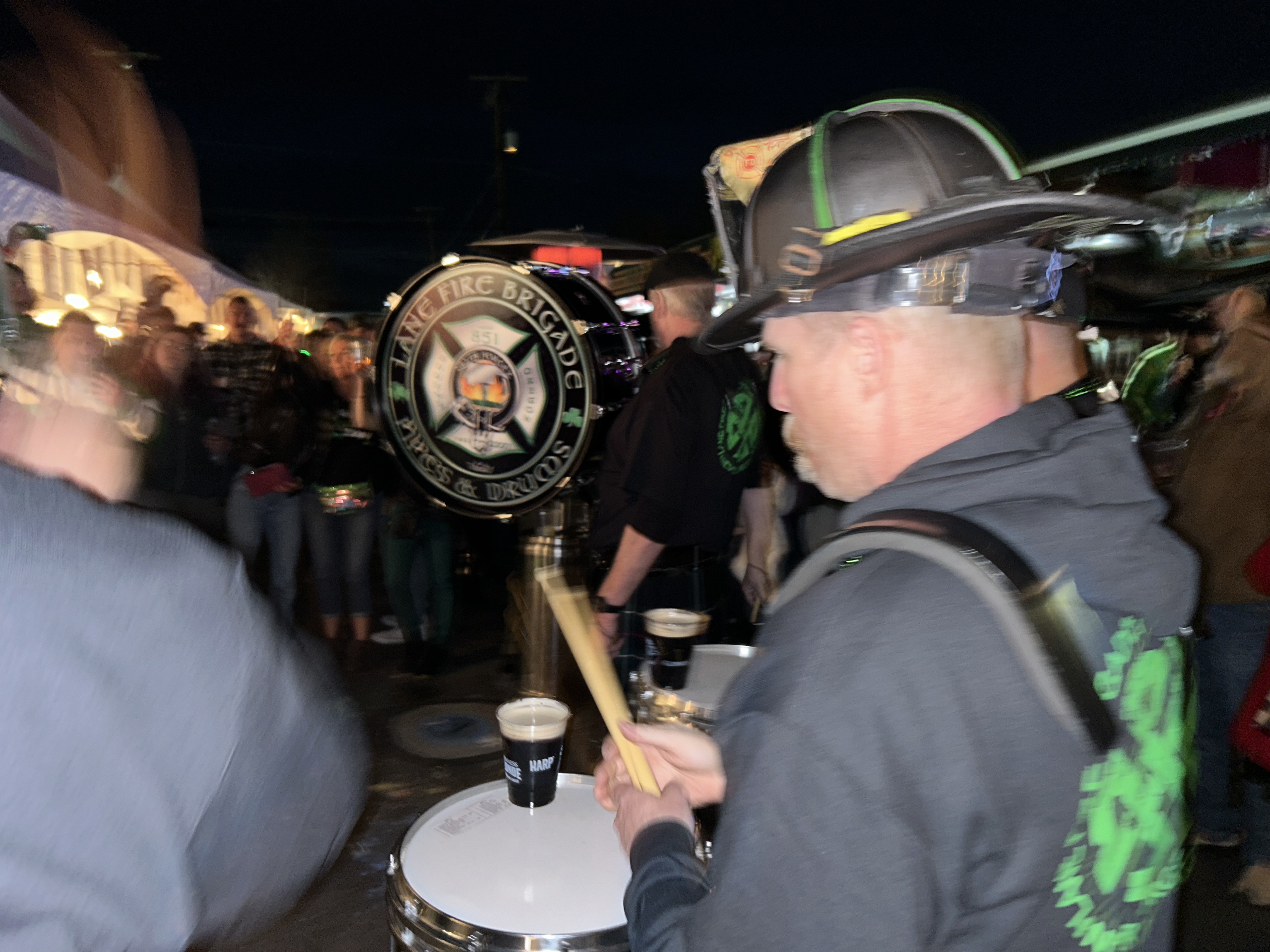 a man standing in front of a crowd