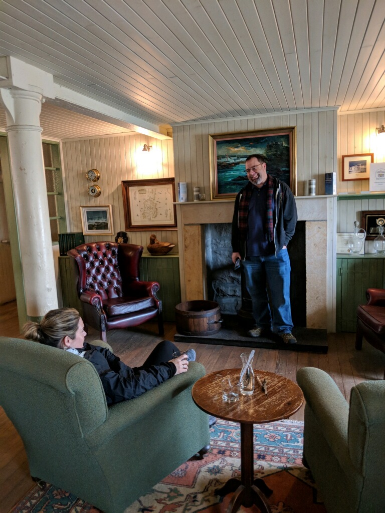 a person standing in a living room