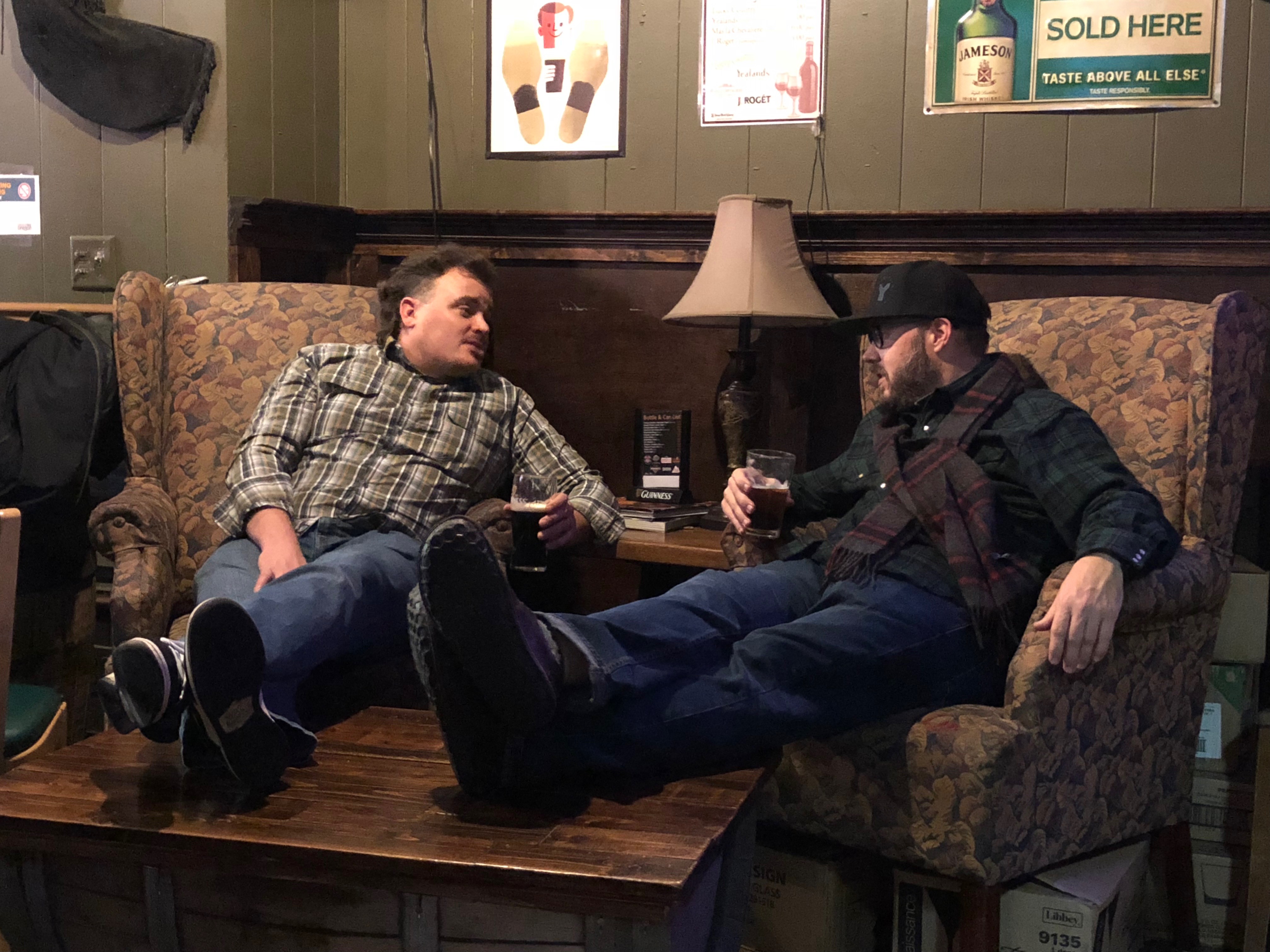 a man sitting on a couch