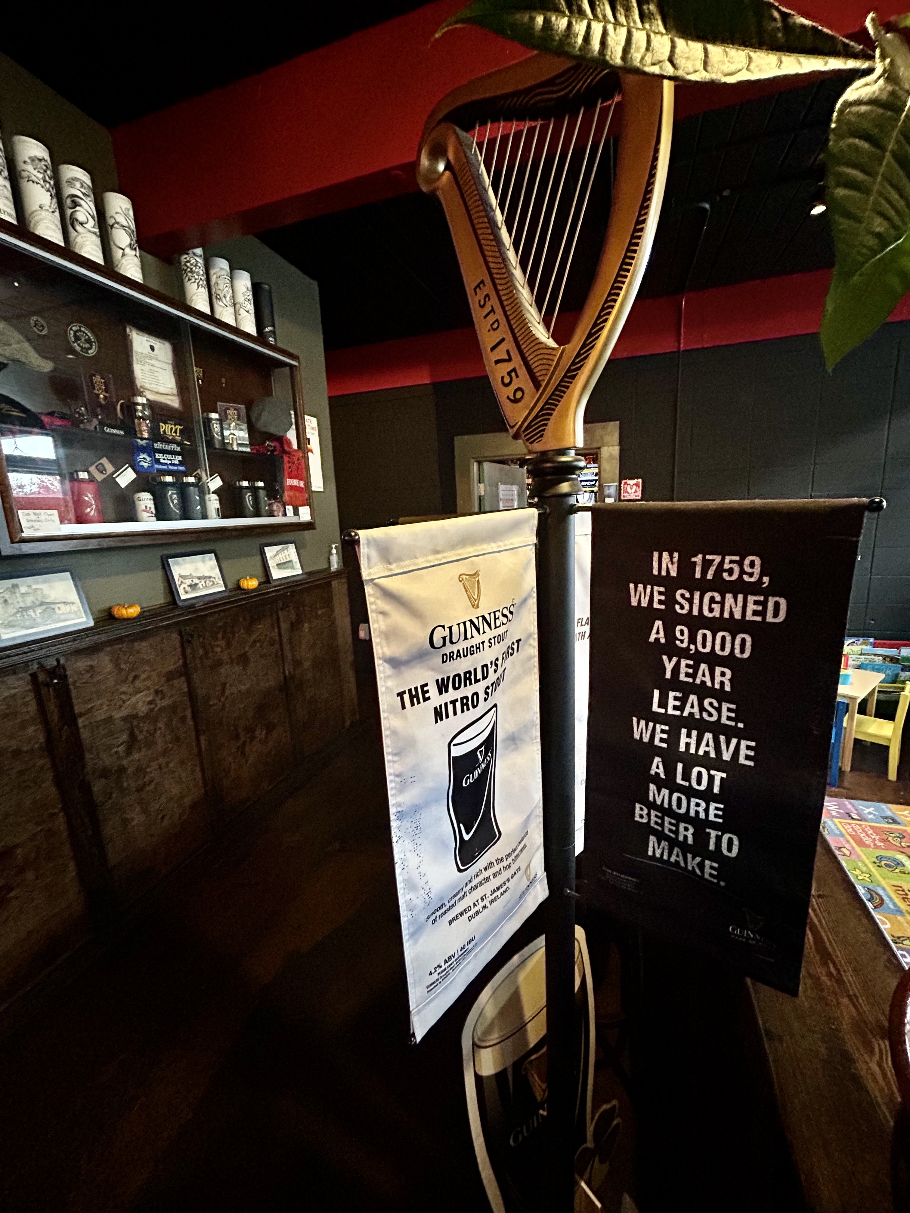 a sign above a store