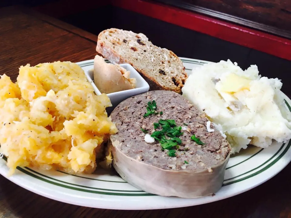 a plate of food on a table