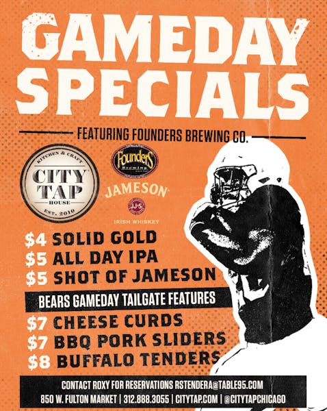 NFL Game Day Specials City Tap House New American Restaurant in the US