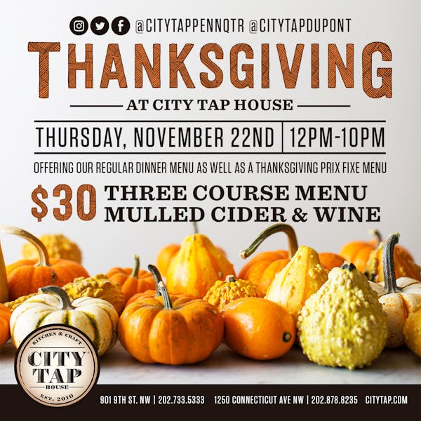Thanksgiving At City Tap City Tap House
