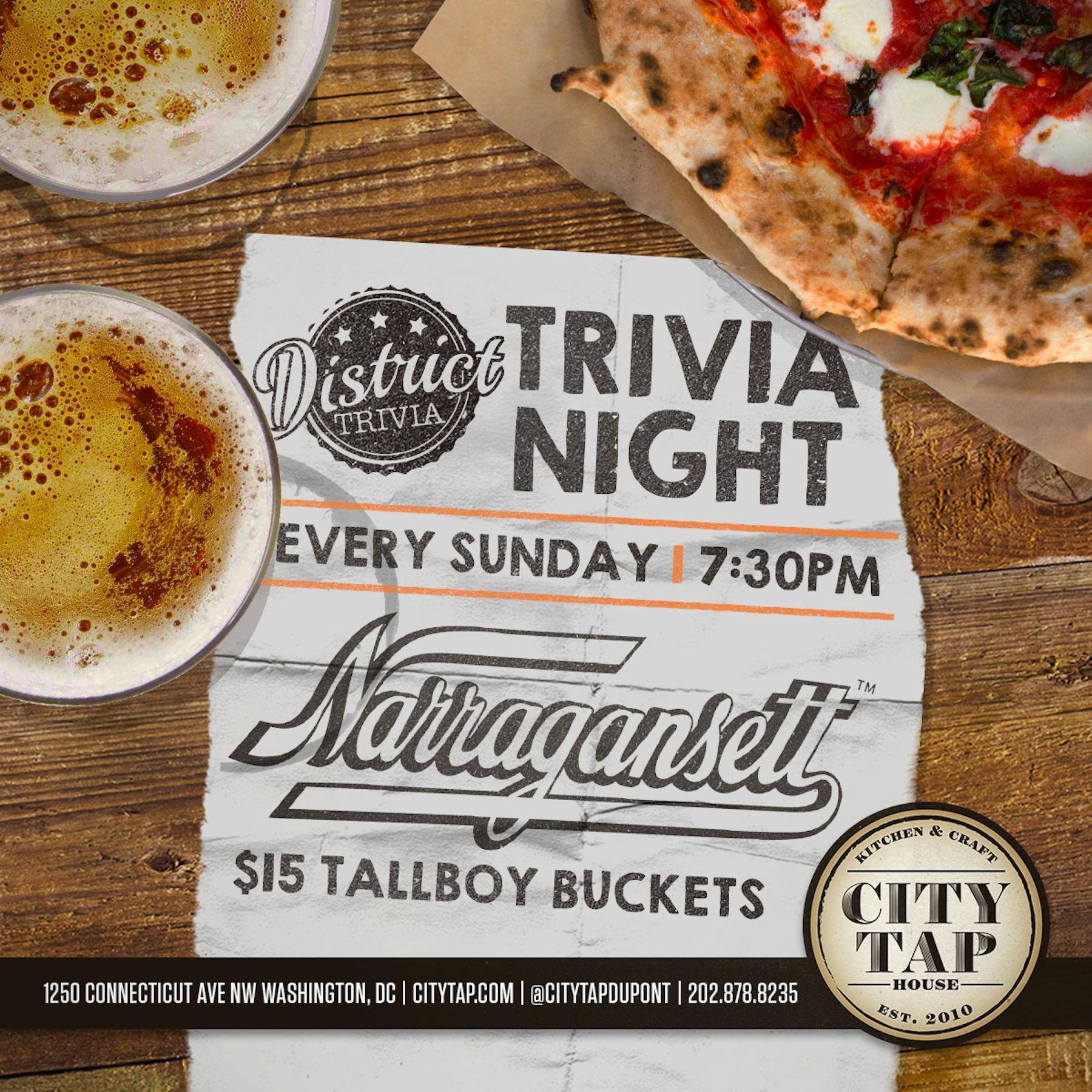 Trivia Night Every Sunday In Dupont City Tap House