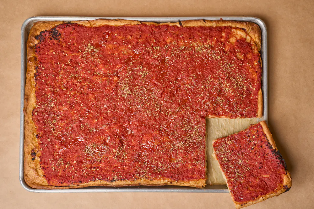 a bunch of different types of food