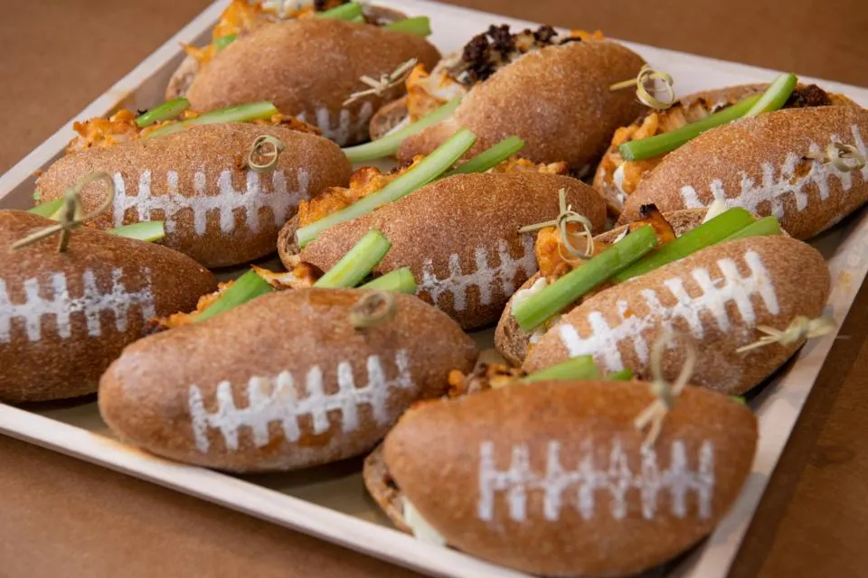 a close up of food on a table