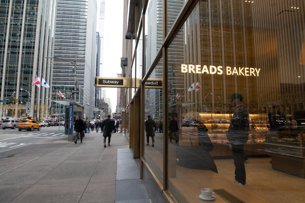 Breads Bakery Rockefeller Center store on 6th Avenue in Midtown Manhattan