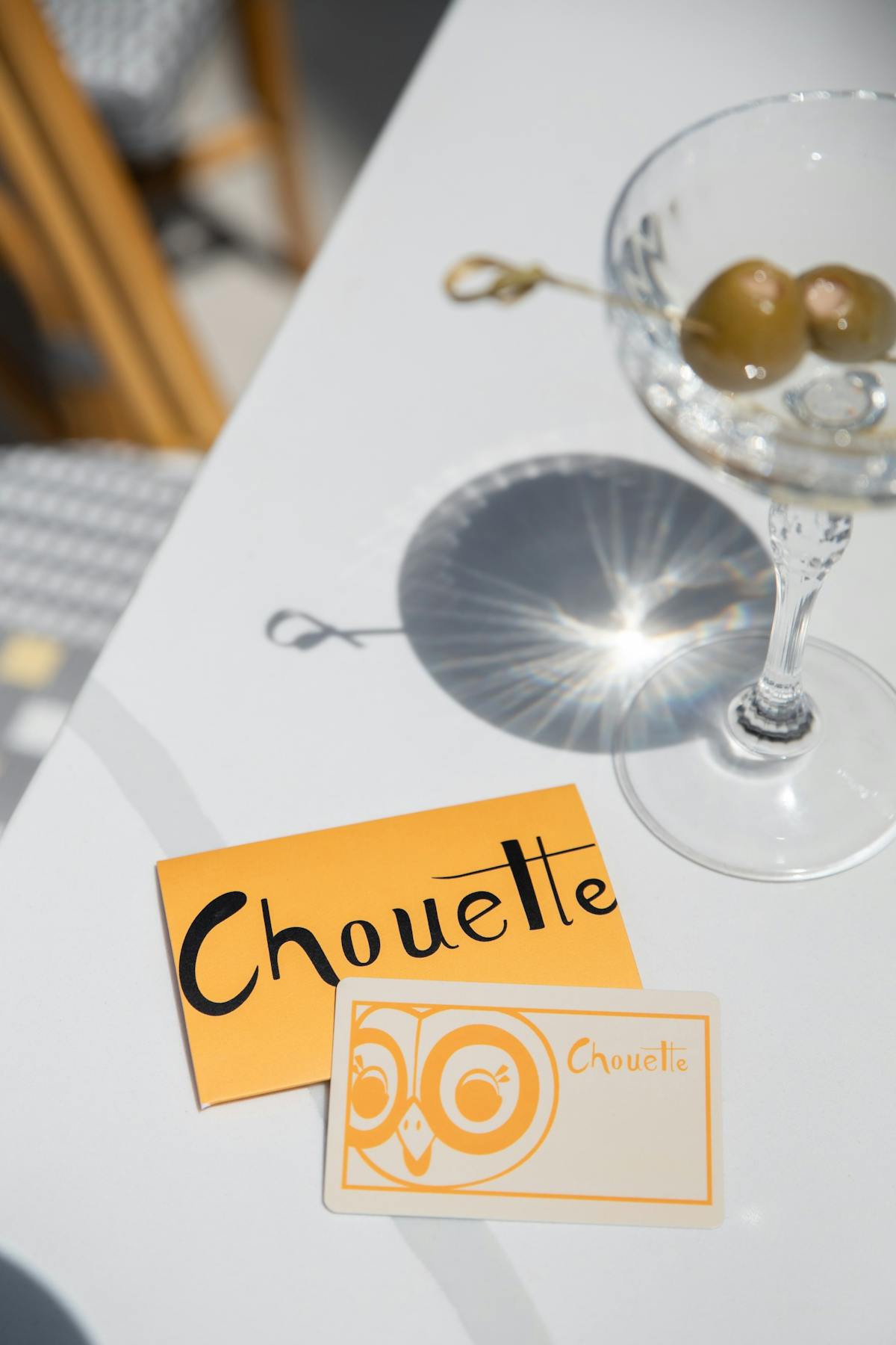 a sign on a table