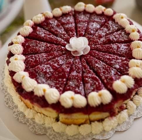 a close up of a decorated cake on a plate