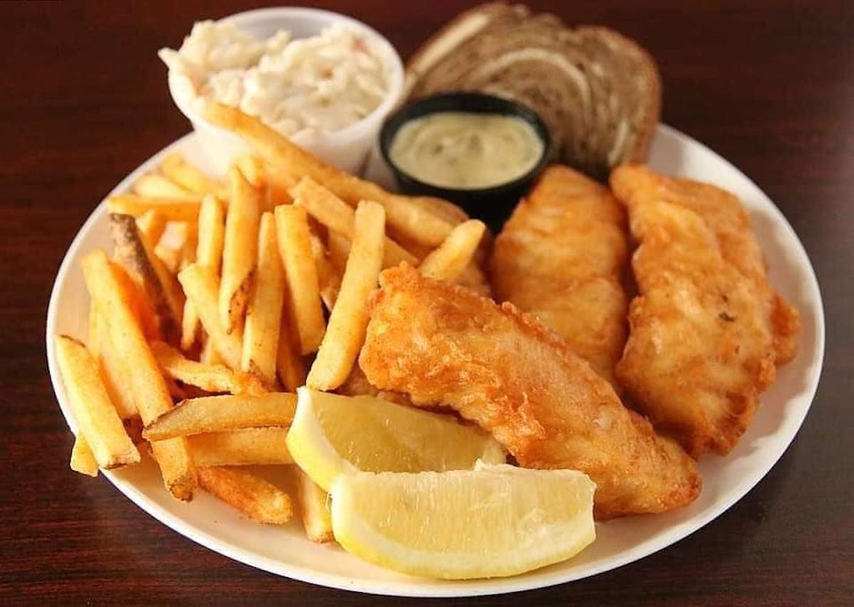 a plate of food on a table