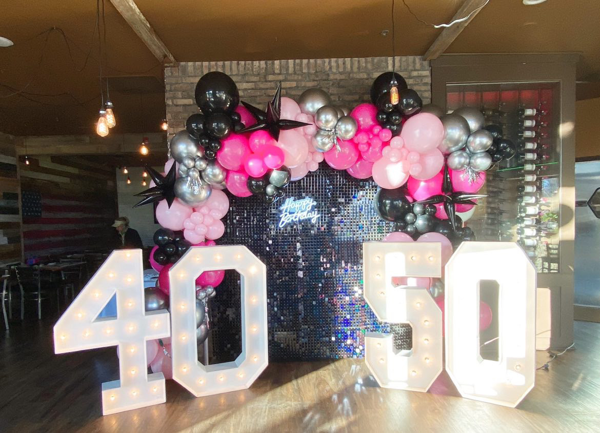 a display in a room