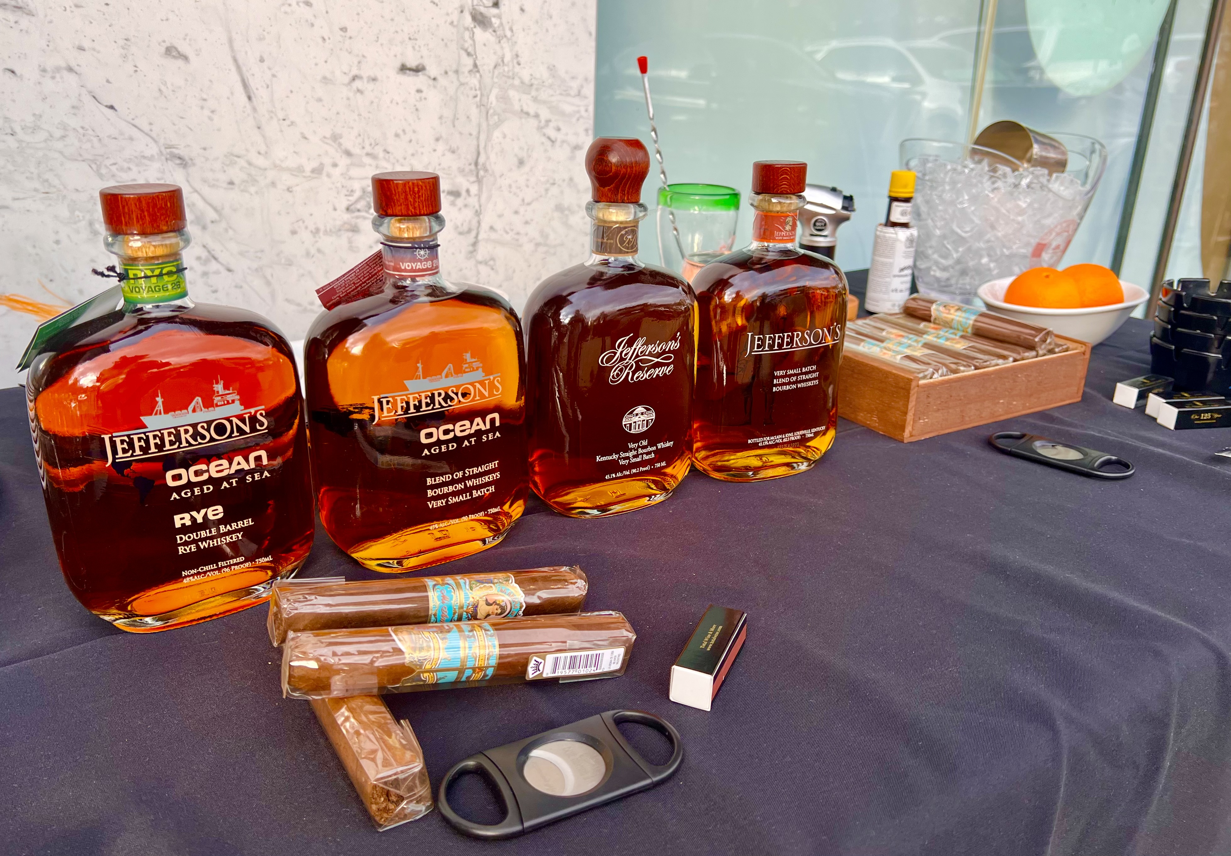 a bottle of items that are sitting on a table