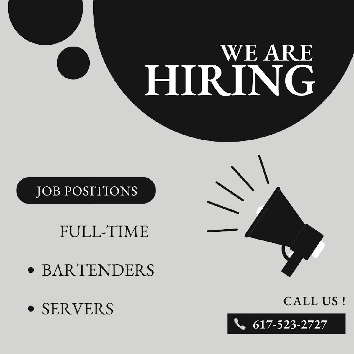 We are Hiring poster