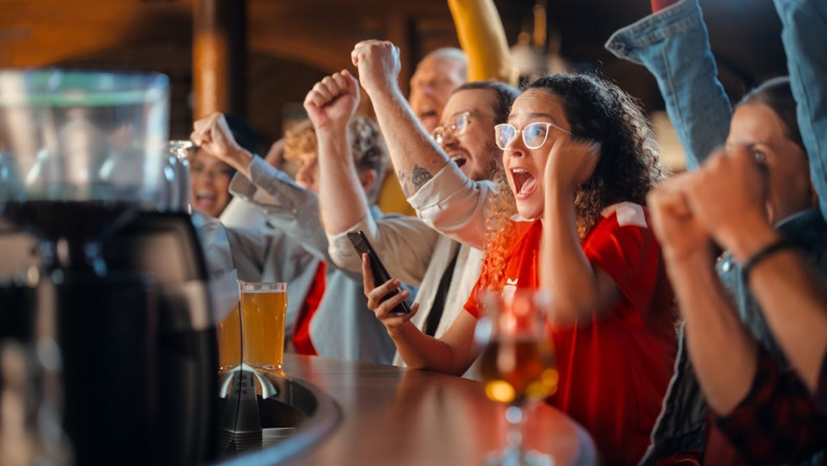 people cheering for sports