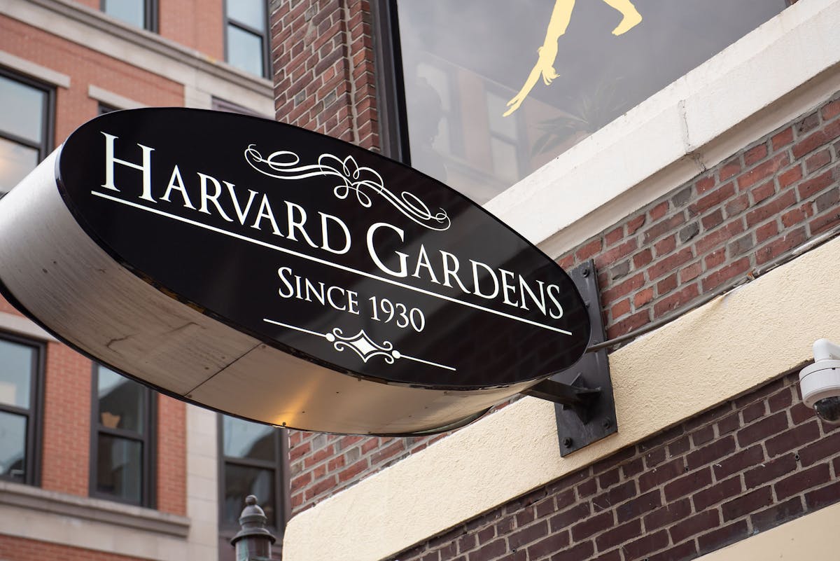 a sign on the side of a building