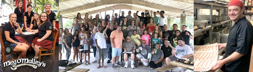 a group of people posing for a photo