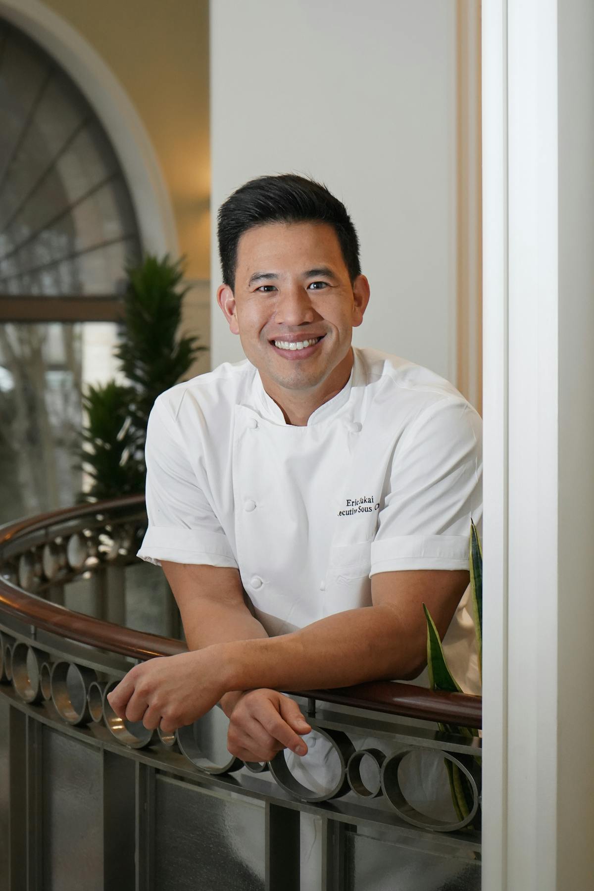 a man smiling for the oven
