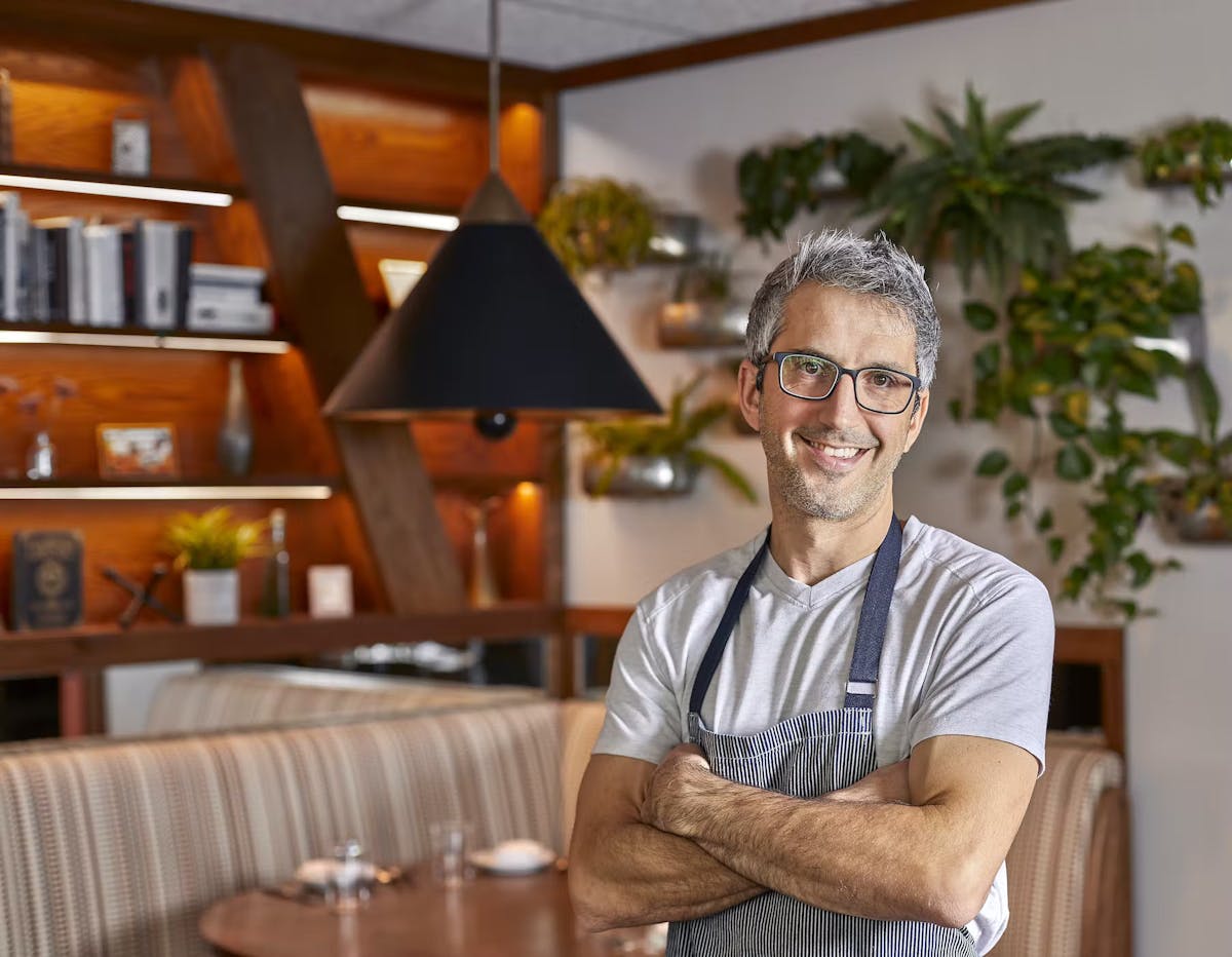 a man sitting at a table