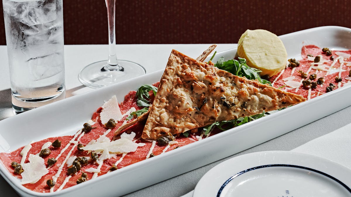 a plate of food on a table