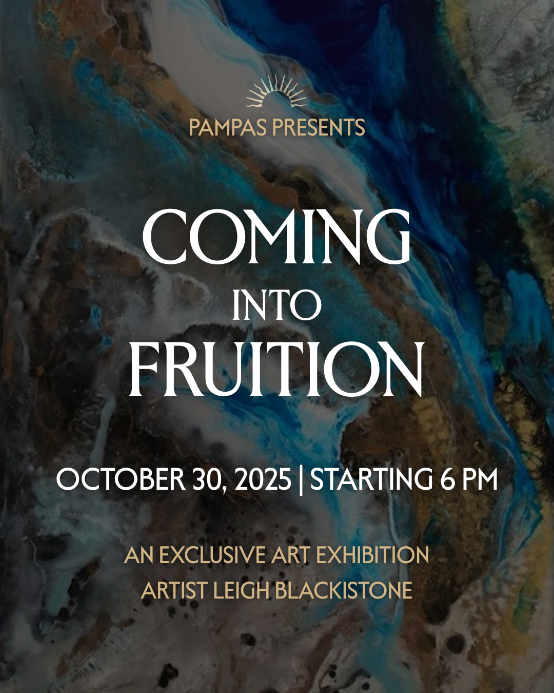 a flyer of coming into fruition