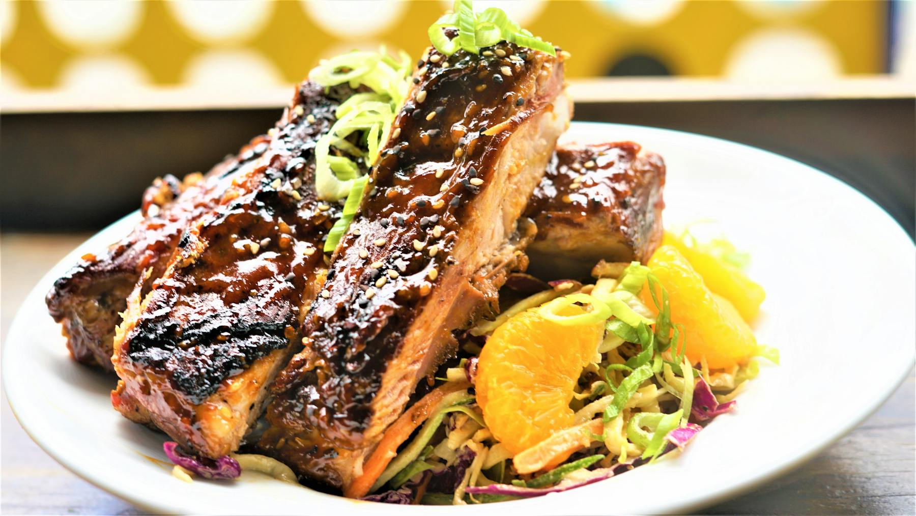 a close up of a plate of food