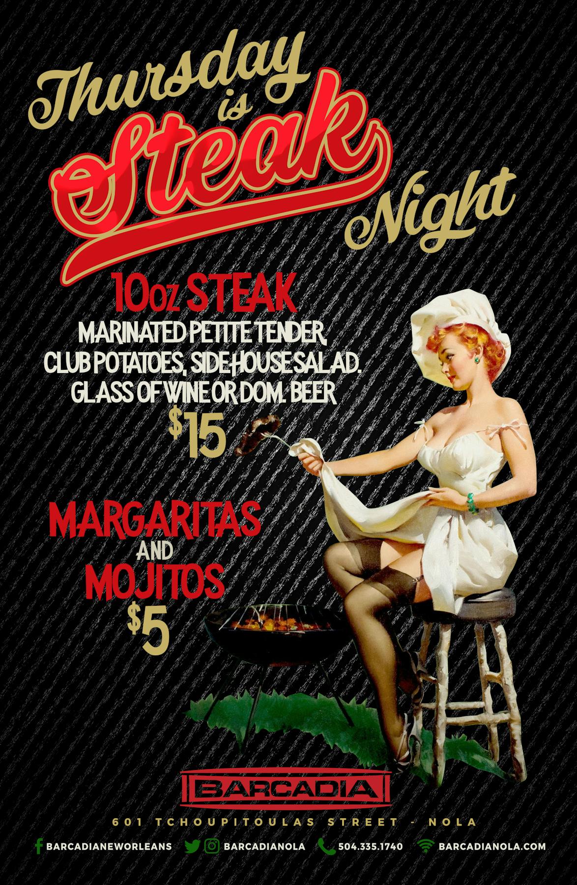 Steak Night Thursday Barcadia